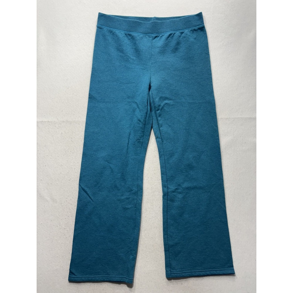 Hanes Soft Sweats Womens Large Blue Fleece Straight Leg Sweatpants 4W88 V9C